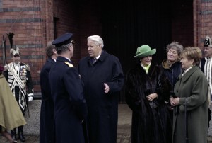 Государственный визит президента РФ Бориса Ельцина в Королевство Швеция. Президент РФ Борис Ельцин и король Швеции Карл XVI Густав с супругами