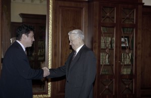 Президент РФ Борис Ельцин встреча с первым заместителем председателя Правительства РФ Б.Е. Немцовым