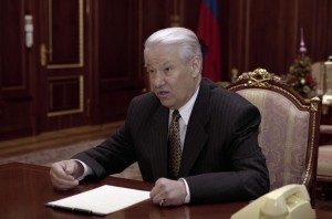 Встреча президента РФ Бориса Ельцина с бывшим директором Федеральной пограничной службы РФ А.И. Николаевым