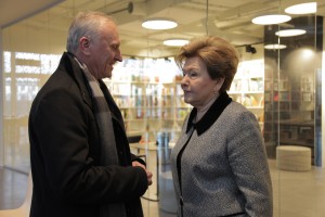 Церемония открытия Ельцин Центра в Екатеринбурге. Геннадий Бурбулис и Наина Ельцина