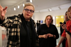 Милена Орлова на открытие выставки «90-е» в Арт-галерее Ельцин Центра