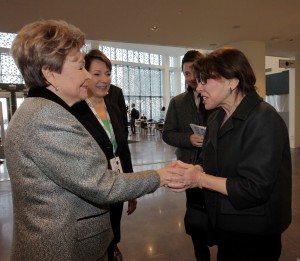 Церемония открытия Ельцин Центра в Екатеринбурге. Наина Ельцина, Татьяна Юмашева, Ник Аппельбаум и супруга Ральфа Аппельбаума