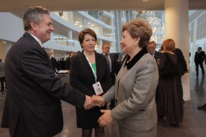 Церемония открытия Ельцин Центра в Екатеринбурге. Евгений Волк, Татьяна Юмашева, Наина Ельцина