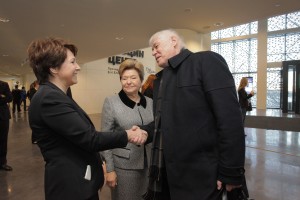 Церемония открытия Ельцин Центра в Екатеринбурге. Татьяна Юмашева, Наина Ельцина, Александр Музыкантский