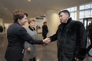 Церемония открытия Ельцин Центра в Екатеринбурге. Татьяна Юмашева, Наина Ельцина (на втором плане)