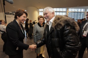 Церемония открытия Ельцин Центра в Екатеринбурге. Татьяна Юмашева, Наина Ельцина (на втором плане)