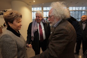 Церемония открытия Ельцин Центра в Екатеринбурге. Наина Ельцина, Алексей Венедиктов, Михаил Гусман (на втором плане)