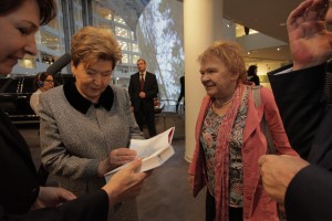 Церемония открытия Ельцин Центра в Екатеринбурге. Наина Ельцина и Мариэтта Чудакова