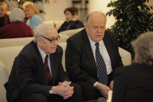 Церемония открытия Ельцин Центра в Екатеринбурге. Станислав Шушкевич (справа)