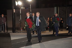 Церемония открытия Ельцин Центра в Екатеринбурге. Дмитрий Медведев, Владимир Путин