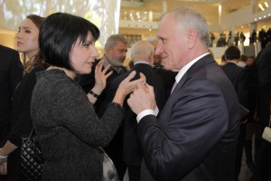 Церемония открытия Ельцин Центра в Екатеринбурге. Татьяна Медкова и Геннадий Бурбулис