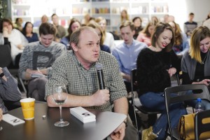 Евгений Фатеев, член жюри чемпионата России по чтению вслух «Открой рот» в Ельцин Центре в Екатеринбурге