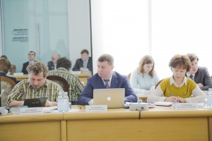 Борис Кравченко (в центре) на выездном заседании СПЧ в Ельцин Центре 