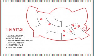 1 этаж. Карта мероприятий фестиваля "Остров 90-х"
