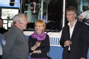 Андрей Макаревич, Людмила Телень и Евгений Ройзман на экскурсии в Музее Бориса Ельцина