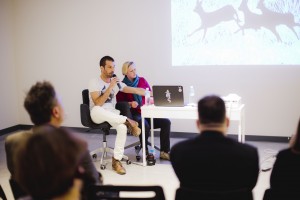 Жульен Сало на открытии выставки «Звездные Арахнеи»