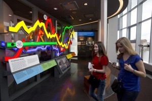 Экспозиция «До и после кризиса», демонстрирующая состояние российской экономики до и после дефолта 1998 г.