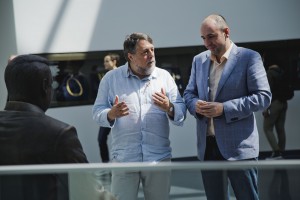 Режиссер Виталий Манский и руководитель Архива Ельцин Центра Дмитрий Пушмин в Музее Бориса Ельцина