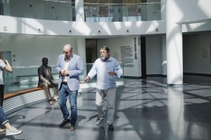 Режиссер Виталий Манский и руководитель Архива Ельцин Центра Дмитрий Пушмин в Музее Бориса Ельцина