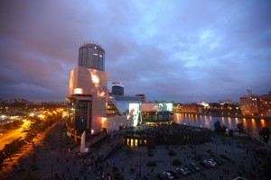 Церемония открытия медиафасада Ельцин Центра