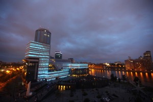 Церемония открытия медиафасада Ельцин Центра