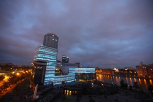 Церемония открытия медиафасада Ельцин Центра