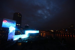 Церемония открытия медиафасада Ельцин Центра