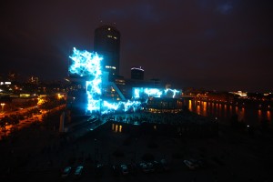 Церемония открытия медиафасада Ельцин Центра