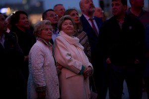 Наина Ельцина на открытии медиафасада Ельцин Центра