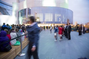 На открытии медиафасада Ельцин Центра