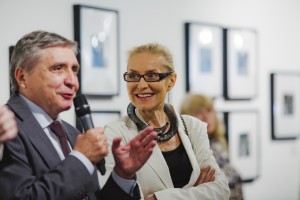 Александр Дроздов и Ольга Свиблова на открытии выставки «Новокузнецкая школа фотографии» 