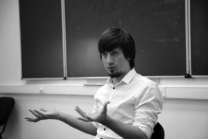 Александр Ветушинский во время лекции