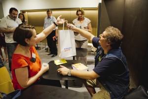 Дина Сорокина на встрече Дмитрием Быковым в Ельцин Центре