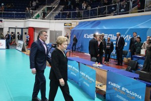 Наина Ельцина на церемонии закрытия Кубка Ельцина по волейболу 2016