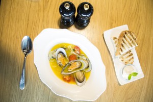 Кафе 1991. Осеннее меню. Мидии с белым вином