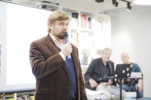 Михаил Мальцев на лекции Балинта Мадьяра