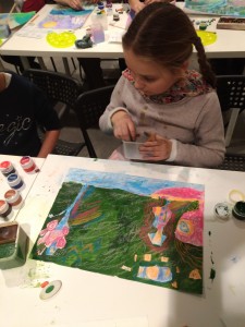 Мастер класс-для детей "Футуристический пейзаж"