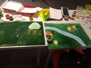 Мастер класс-для детей "Футуристический пейзаж"