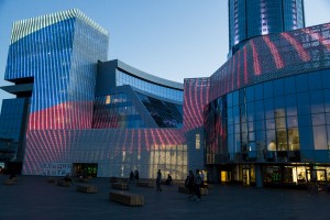 Медиафасад Ельцин Центра. День России