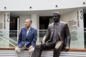 Ёсиро Мори в Музее Б.Н. Ельцина