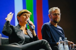 Остров 90-х 2017. Кино-конференц зал. Серебряный дождь. Наталья Синдеева, Александр Винокуров