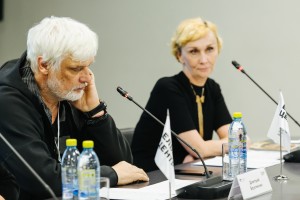 Дмитрий Брусникин, Наталья Санникова. Пресс-конференция фестиваля «Территория»
