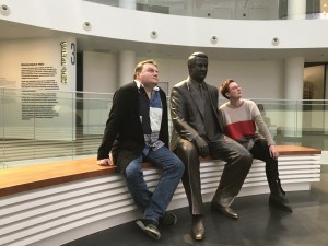 Александр Плющев и Таня Фельгенгауэр в Музее Ельцина