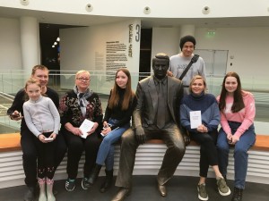 Яна Троянова и Василий Сигарев в Музее Ельцина