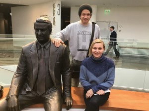 Яна Троянова и Василий Сигарев в Музее Ельцина