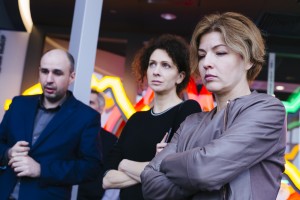 Ксения Раппопорт и Полина Осетинская в Музее Ельцина