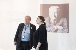 Адам Михник в Музее Ельцина