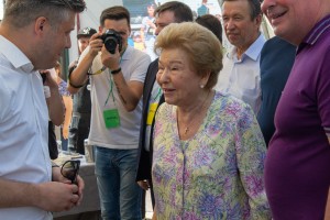 Наина Ельцина в шатре Ельцин Центра. Кубок Ельцина по конкуру