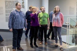 Лев Оборин, Юлий Гуголев, Вера Павлова Олег Лекманов в Музее Ельцина