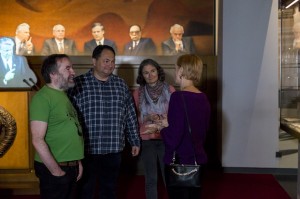 Лев Оборин, Юлий Гуголев, Вера Павлова Олег Лекманов в Музее Ельцина